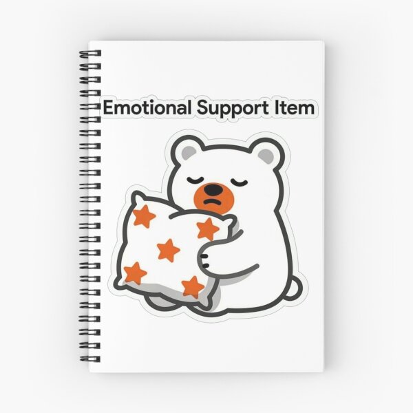 Item preview, Emotional Support Item | Funny Sleepy Bear Pillow Sticker for Anxious People designed and sold by Inkabbmate.