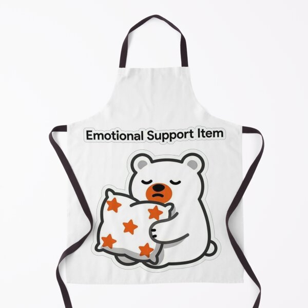 Item preview, Emotional Support Item | Funny Sleepy Bear Pillow Sticker for Anxious People designed and sold by Inkabbmate.