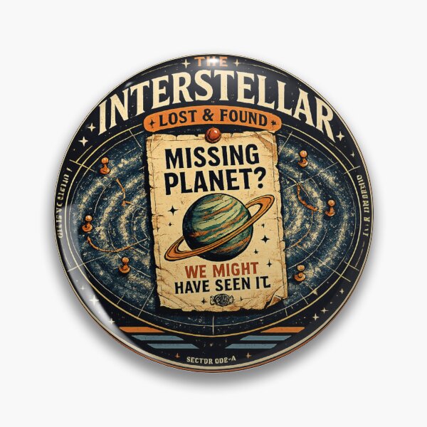 Item preview, Missing Planet – Retro Sci-Fi Space Humor designed and sold by Houldi.