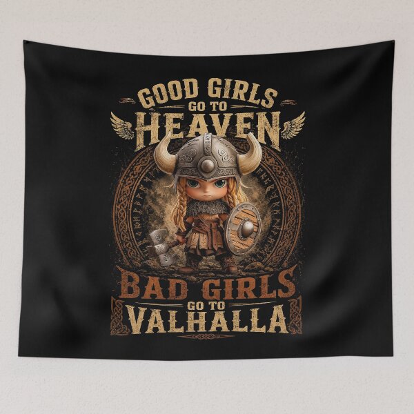 Item preview, Funny Nordic Warrior Women Valhalla Girl Viking Warrior designed and sold by PetsArt.
