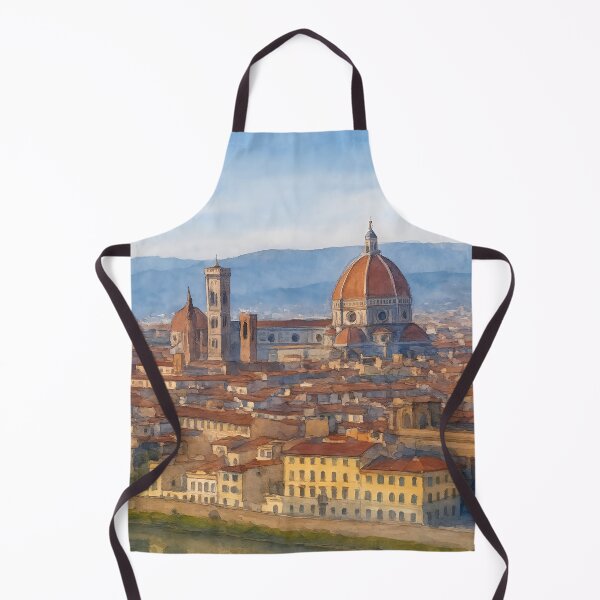 Item preview, Florence cityscape with the Duomo and the Arno River under a clear blue sky designed and sold by Sasas Design.