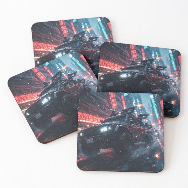 Item preview, Carrera callejera urbana con Jeep táctico ciberpunk designed and sold by JMAVILA ART.