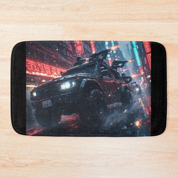 Item preview, Carrera callejera urbana con Jeep táctico ciberpunk designed and sold by Mavila Forge.