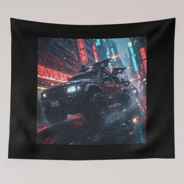 Item preview, Cyberpunk Tactical Jeep Urban Street Race designed and sold by jmavila.