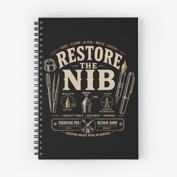 Item preview, Restore the Nib Fountain Pen Repair Shop Shirt | Nib Tuning & Fountain Pen Restoration Design designed and sold by VKinnovations.