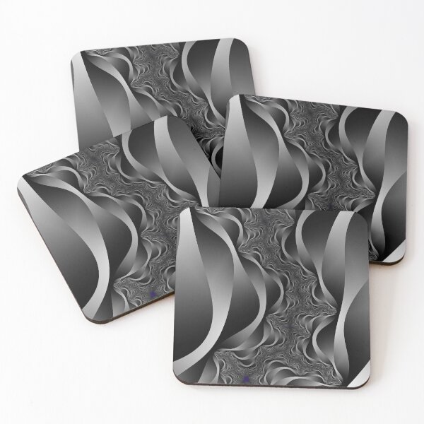Item preview, Monochrome Fractal Ribbons in Infinite Depth designed and sold by pinkal.