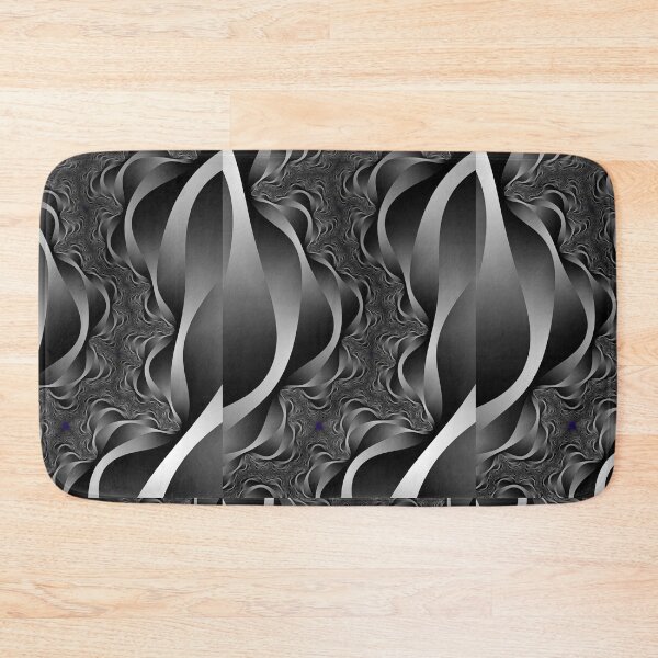 Item preview, Monochrome Fractal Ribbons in Infinite Depth designed and sold by pinkal.