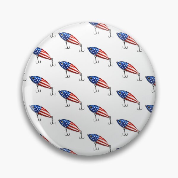 Item preview, American Flag Fishing Lure Art designed and sold by jgvisualarts.