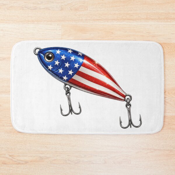 Item preview, American Flag Fishing Lure Art designed and sold by jgvisualarts.