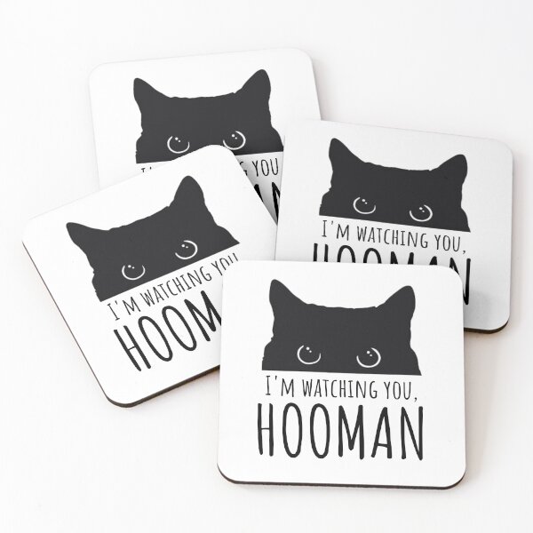 Item preview, Peeking Cat says I'm watching you, HOOMAM! designed and sold by Squirrel Adventurous.