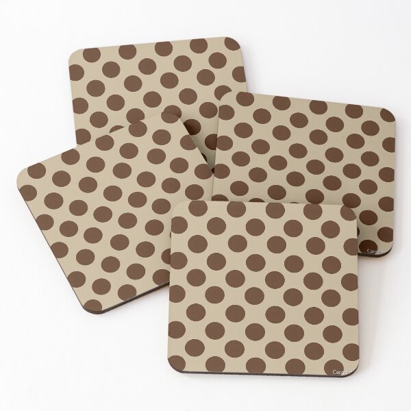 Item preview, Retro Chocolate & Beige Polka Dot Pattern designed and sold by CaramelCo.