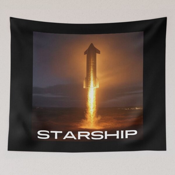 Item preview, SpaceX Starship Launch | Reusable Rocket Space Exploration Design designed and sold by TEEJAMBOREE.