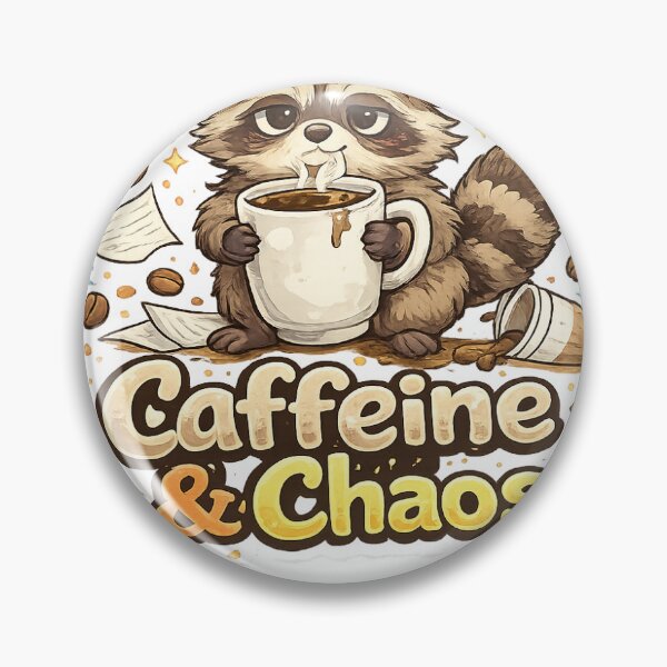 Item preview, Running on Caffeine and Chaos Funny Coffee Sticker designed and sold by Dropza.
