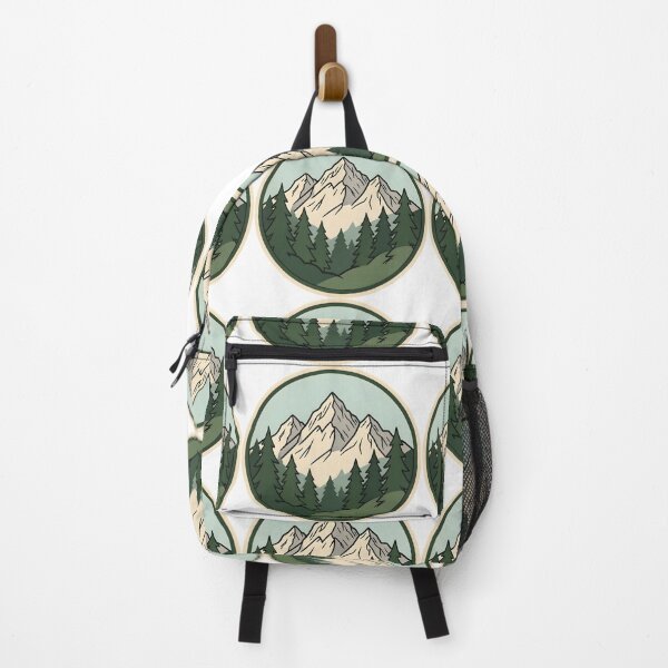 Item preview, Vintage Mountain Range Pine Forest Adventure Badge designed and sold by KCasual.
