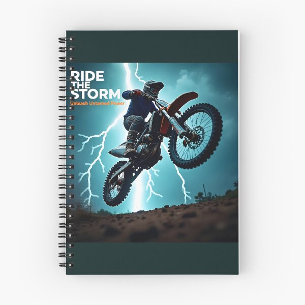 Item preview, Ride the Storm Dirt Bike Poster | Electric Lightning Motocross Wall Art & Adrenaline Sport Decor designed and sold by Creative-RE.