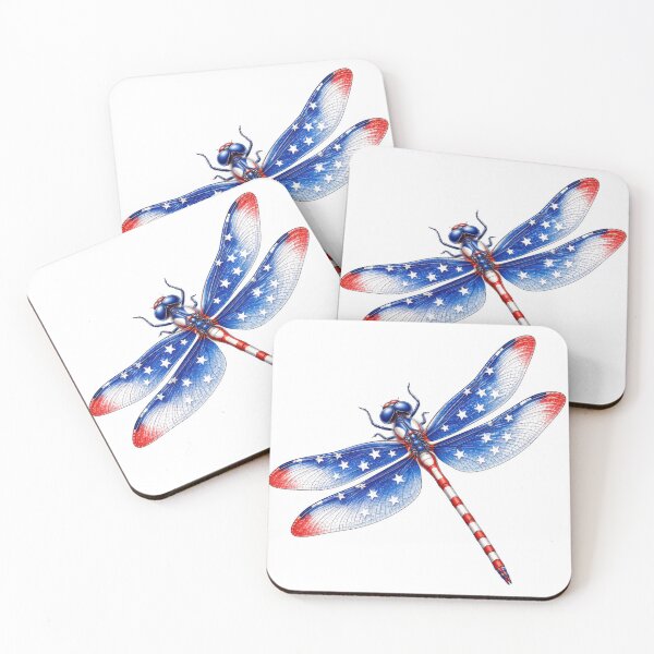 Item preview, Patriotic American Flag Dragonfly Art designed and sold by jgvisualarts.
