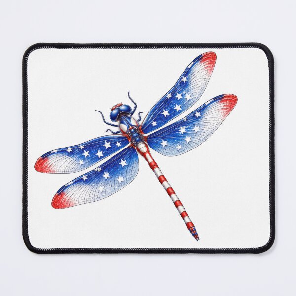 Item preview, Patriotic American Flag Dragonfly Art designed and sold by jgvisualarts.