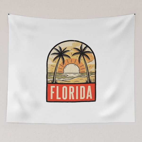 Item preview, Vintage Florida Sunshine Coast Palms Retro Art designed and sold by Paper Drip.