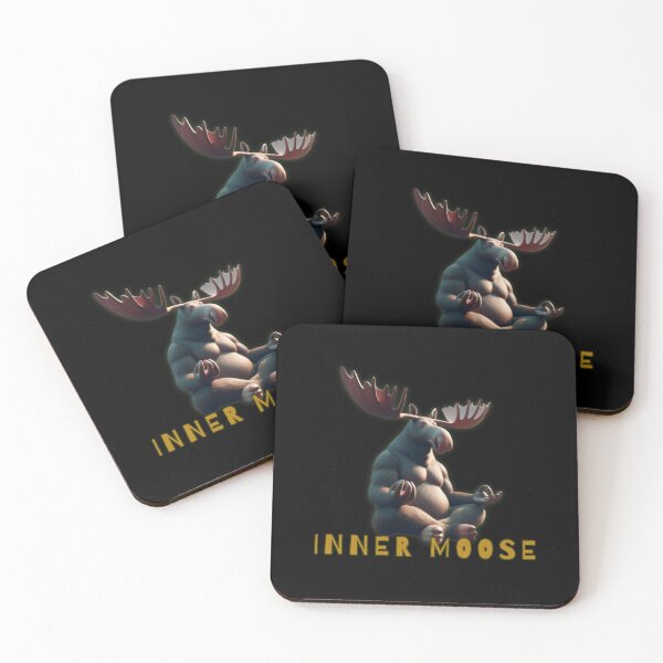 Item preview, Inner Moose - Funny Meditating Moose Zen Design designed and sold by PatykArt.