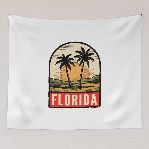 Item preview, Vintage Florida Sunshine Coast Palms Retro Art designed and sold by Paper Drip.