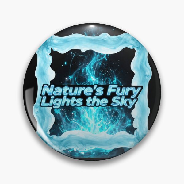 Item preview, Nature's Fury Lights the Sky Blue Lightning Energy Art designed and sold by DervoTeck2767.