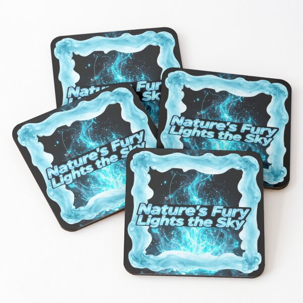 Item preview, Nature's Fury Lights the Sky Blue Lightning Energy Art designed and sold by DervoTeck2767.