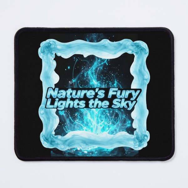 Item preview, Nature's Fury Lights the Sky Blue Lightning Energy Art designed and sold by DervoTeck2767.