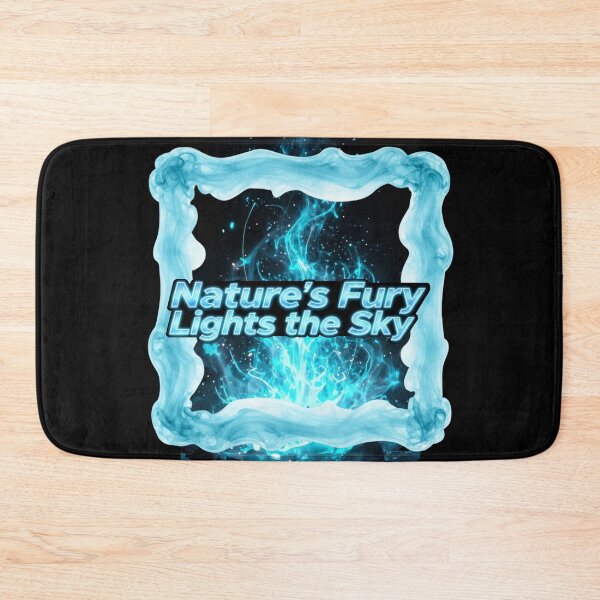 Item preview, Nature's Fury Lights the Sky Blue Lightning Energy Art designed and sold by DervoTeck2767.