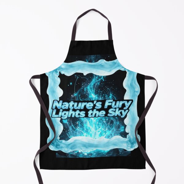 Item preview, Nature's Fury Lights the Sky Blue Lightning Energy Art designed and sold by DervoTeck2767.