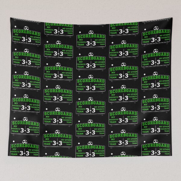 Item preview, Soccer Scoreboard Humor for the Indecisive Soccer Fan - Green designed and sold by Beachy.