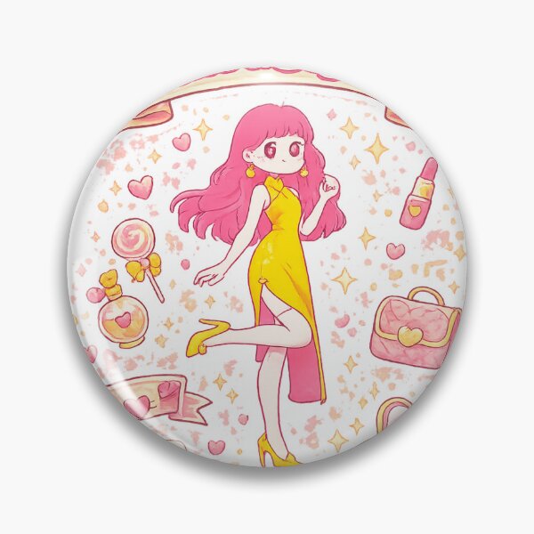 Item preview, Cute & Stylish Feeling Pretty Kawaii Anime Girl Sticker | Pink Coquette Fashion Aesthetic Art designed and sold by sumodesign.