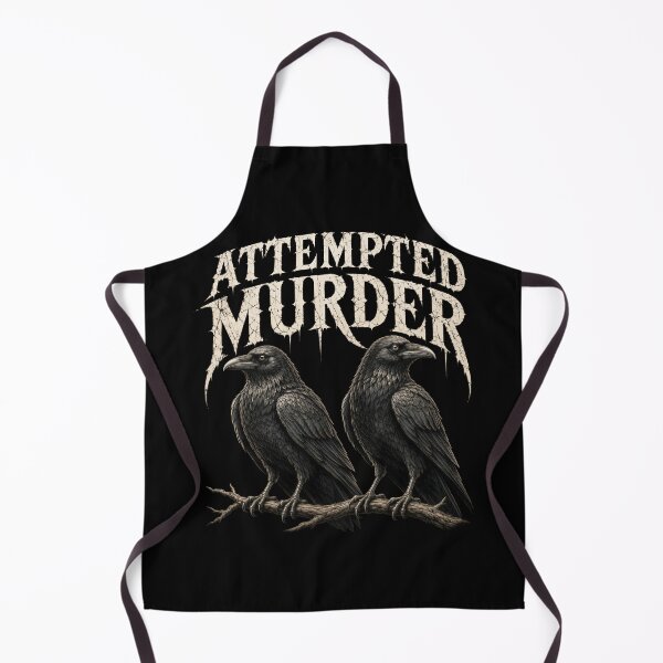 Item preview, Attempted Murder Raven Dark Humor designed and sold by Victor Shadehorn.
