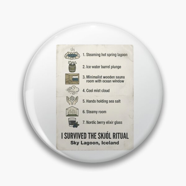 Item preview, Sky Lagoon Iceland Skjol Ritual Checklist Souvenir  designed and sold by EXATEES  ⭐⭐⭐⭐⭐.