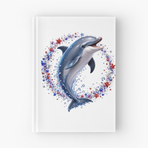 Item preview, Patriotic Dolphin Red White Blue Star Wreath designed and sold by jgvisualarts.