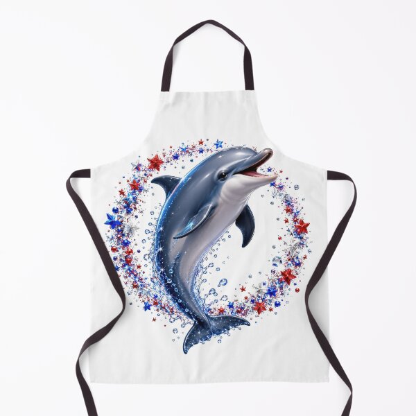 Item preview, Patriotic Dolphin Red White Blue Star Wreath designed and sold by jgvisualarts.