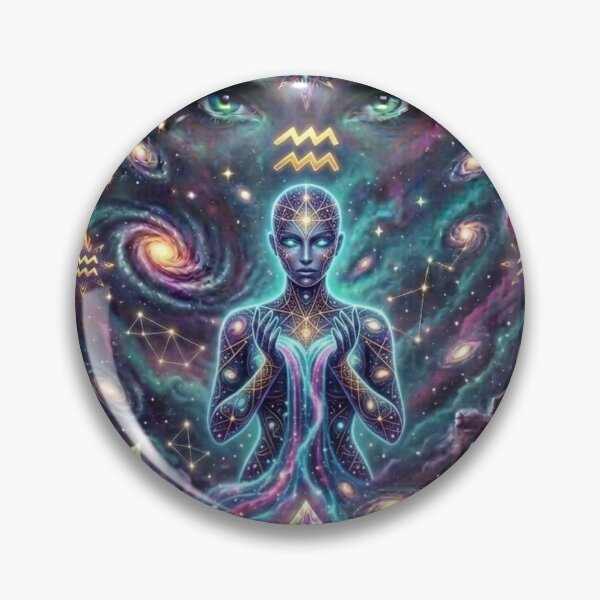 Item preview, Aquarius Zodiac Sign Cosmic Art - Astrology and Horoscope Design designed and sold by BoldConcept43.