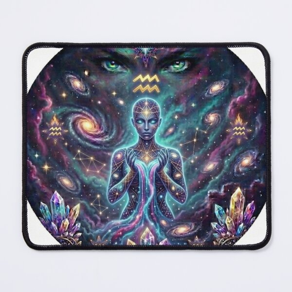 Item preview, Aquarius Zodiac Sign Cosmic Art - Astrology and Horoscope Design designed and sold by BoldConcept43.