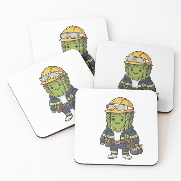 Item preview, Mr. Roger LIT Littlefern — Cute Electrician Asparagus Kawaii Food Art | Conditioned For Kindness designed and sold by monolithstudio.