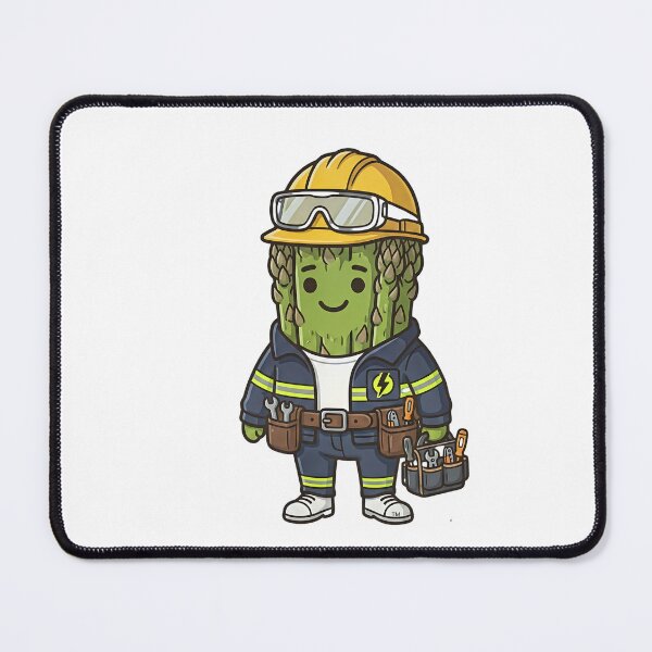 Item preview, Mr. Roger LIT Littlefern — Cute Electrician Asparagus Kawaii Food Art | Conditioned For Kindness designed and sold by monolithstudio.