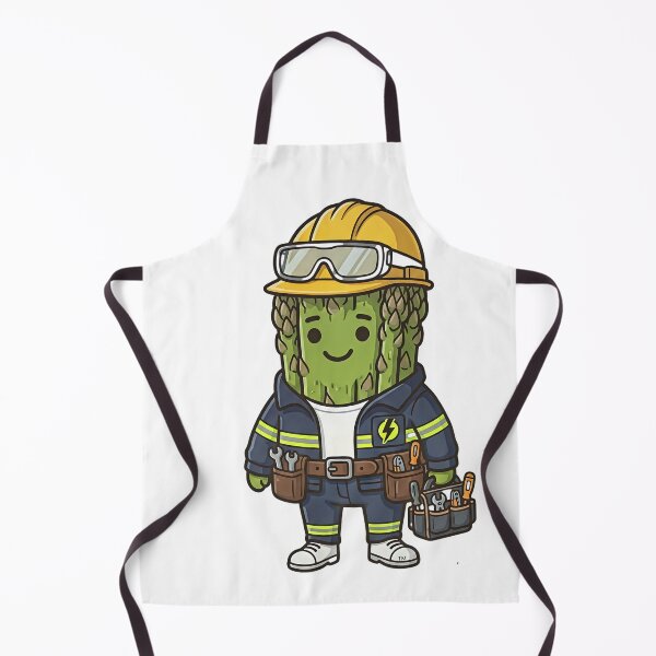 Item preview, Mr. Roger LIT Littlefern — Cute Electrician Asparagus Kawaii Food Art | Conditioned For Kindness designed and sold by monolithstudio.