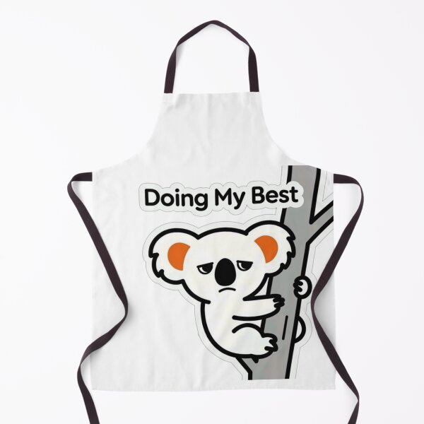 Item preview, Doing My Best | Funny Grumpy Koala Sticker for Tired People designed and sold by Inkabbmate.