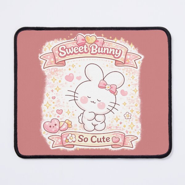 Item preview, Sweet Bunny Kawaii Cute Rabbit Pastel Pink Aesthetic Sticker | Adorable Bunny Watercolor Art designed and sold by sumodesign.