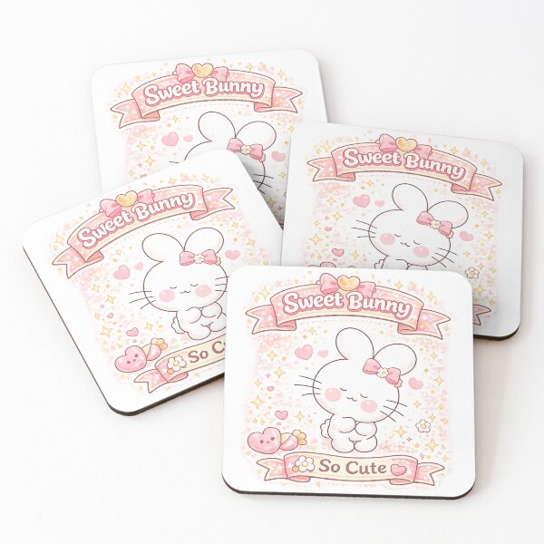Item preview, Sweet Bunny Kawaii Cute Rabbit Pastel Pink Aesthetic Sticker | Adorable Bunny Watercolor Art designed and sold by sumodesign.
