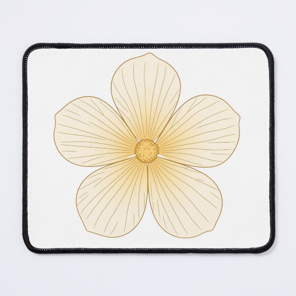 Item preview, Elegant Cream Wildflower – Minimal Botanical Flower Illustration designed and sold by Joyfulfabric.