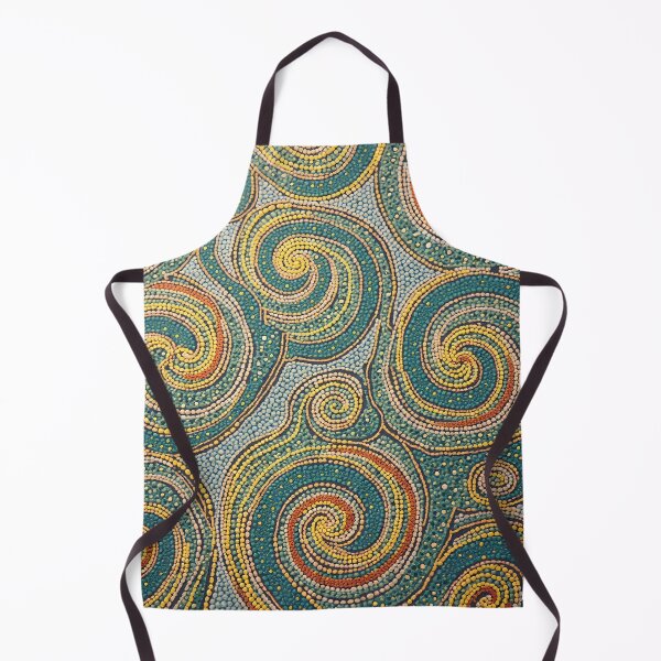 Item preview, Aboriginal Inspired Dot Art - With Teal Swirls Pattern designed and sold by GrinGalore.
