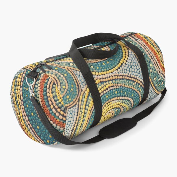 Item preview, Aboriginal Inspired Dot Art - With Teal Swirls Pattern designed and sold by GrinGalore.