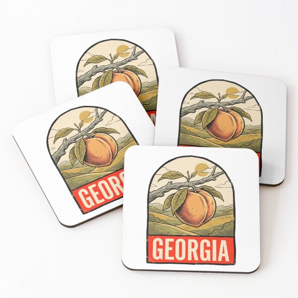 Item preview, Vintage Georgia Peach State Retro Travel Art designed and sold by Paper Drip.