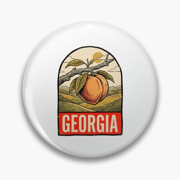 Item preview, Vintage Georgia Peach State Retro Travel Art designed and sold by Paper Drip.
