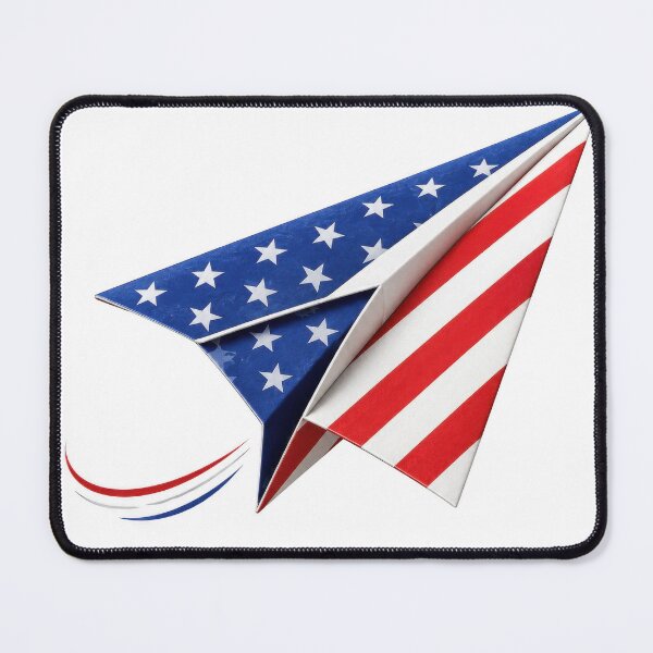Item preview, American Flag Paper Airplane Art designed and sold by jgvisualarts.