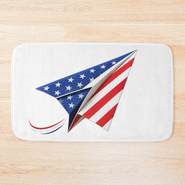 Item preview, American Flag Paper Airplane Art designed and sold by jgvisualarts.